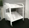 Custom made powder coated steel library book trolley cart