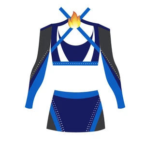 Custom Metallic High quality Cheerleader Uniforms