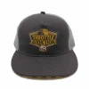 custom plain wide brim mesh Snapback hats with custom embroidery leather  printing rubber or other logo and woven label  brand