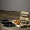 Custom premium kitchen tools 3 in 1 heavy duty non-stick hamburger patty maker molds stuffed burger press