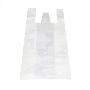Custom print plastic HDPE vest t-shirt  shopping bags
