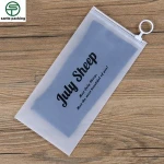 Custom printed logo recycled zip lock plastic bags eye mask gloves sock frosted poly packing bag