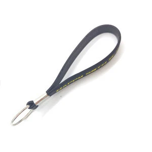 Custom printed logo Silicone Wristband key holder / silicone bracelet key chain