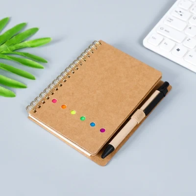 Custom Printing Hardcover Kraft Paper School Diary Printed Spiral Notebook for Students