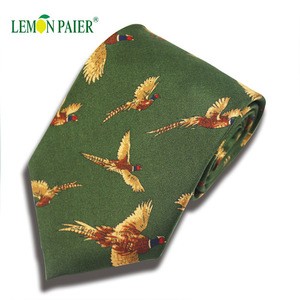 Custom Silk Printing Hot Sale Pheasants Necktie