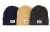 Import custom tag yellow marble knit body pom pom thick rib weaving striped beanie hat from China
