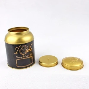 customizable round double lid tea can tin packaging box can