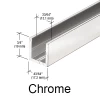 Customized CR L SDCD12 Aluminum Frameless Shower Enclosure 12mm Glass Fixed Panel Deep U Channel