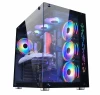 Customized portable  tempered glass gaming computer case pc case