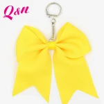 customized ribbon keyring promotional ribbon bow key chains