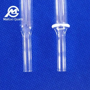 Customized shrink mouth quartz glass tube shaped tube