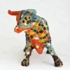 Customized Spanish Mosaic Bull Miniature Statue Polyresin Bull Statue Model