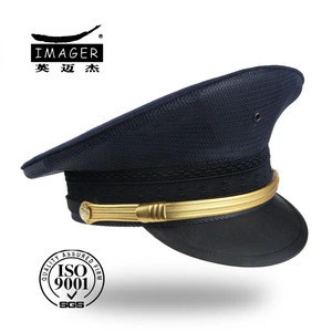 Dark blue security guard uniforms with gold string