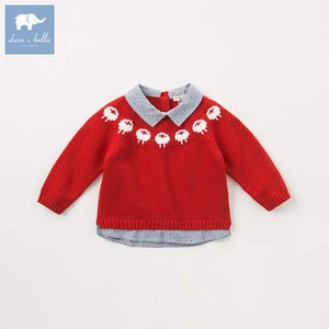 DB8670 dave bella autumn knitted sweater baby boys fashion pullover kids boutique tops children knitted sweater
