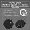 DC413 Manhole cover monitoring system over IOT ultrasonic Sensors Monitor the water Level  CNDINGTEK