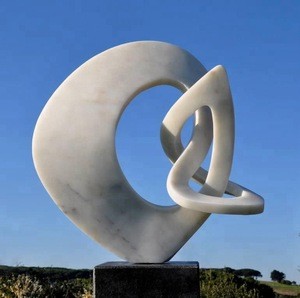 Decorative Outdoor contemporary white marble art carving stone abstract sculpture