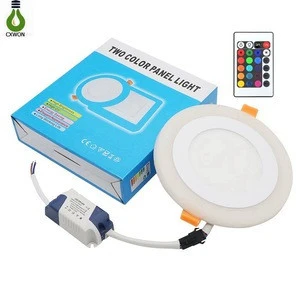 Dimmable Dual Color White RGB 6W 9W 18W 24W Downlight Recessed Lights Indoor Lighting Embedded LED Panel Light