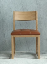 Dining Chair Set of 2 Solid Hardwood Highback Comfy Armless with Faux Leather Pu Cushion Upholstered Chairs  Living room Hotel