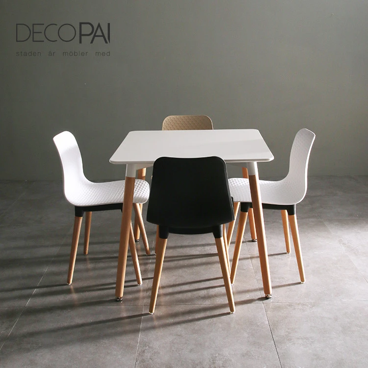 Dining Rectangle Table, Beech wood legs,MDF Table Top