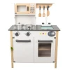DIY modern big wooden emulational cooking toys kids kitchen set toy for children