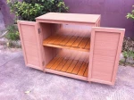 DIY WPC garden tool storage