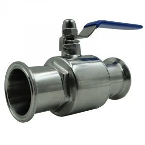 Dn50 sanitary stainless steel 304 316 cf8m pull handle manual tri clamp straight ball valve