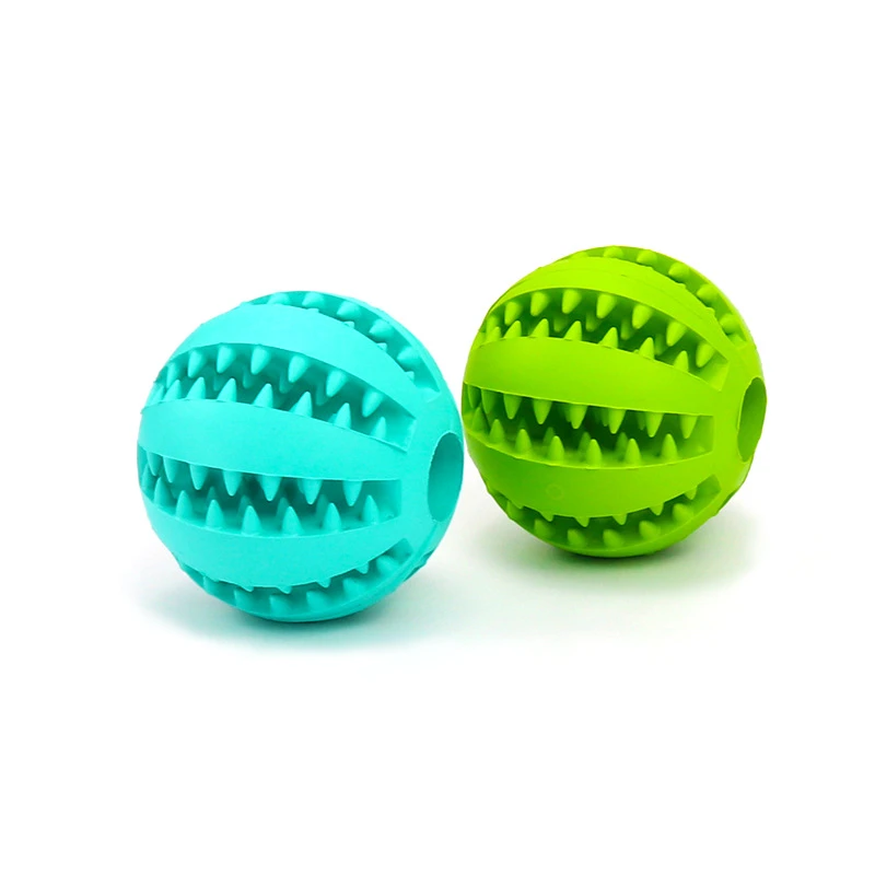 Dog Pet Food Treat Feeder, Non-Toxic Natural Rubber Pet Dog Food Toy Ball, Interactive Rubber Dog Chew Ball Toy