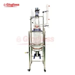 Double Layer Jacketed 1 Liter Lab Beaker 2000ml Explosion Proof Glass Reactor