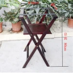 Double layer Solid wood Hotel Luggage Racks Folding Luggage chair Plate rack