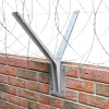 Double razor wire brackets for concrete and brick fences DRB-500S with Reinforced barbed wire-500S, wholesale price