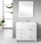 Double Sink Wooden White Customized Bathroom Furniture