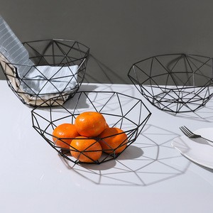 Dropshipping Fruit Basket Plate Container Bowl Kitchen Drain Rack Fruit Snack Display Storage Holder Tray Table Storage Basket