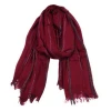 Dupatta for men long Scarf Soft Yarn Dyed Winter warm knit loop scarf tassels cotton scarf hijab