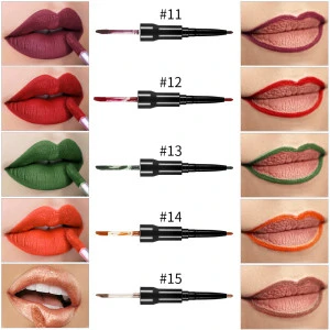 Easy to Color Long Lasting Waterproof Vegan Matte Lipstick and Lip Liner 2 in1 Set