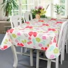 Eco-friendly high quality printed PEVA + flannel/ nonwoven backing table cloth
