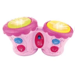 Educational African Drum musical hand pat knock instrument toys with light and music for toddlers