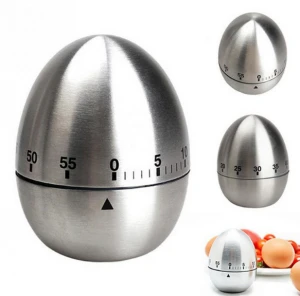 Egg timer stainless steel mechanical countdown reminder kitchen timer alarm clock