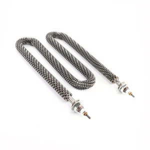 Electrical resistance tubular heater air fin heating element