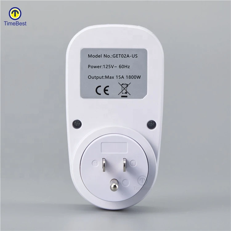 Electronic Programmable Digital Timer Countdown Mains Plug-in Timer