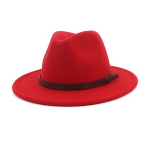 Elegant Design Your Own Custom Vintage Hats Women Felt Panama Style Fedora Hat
