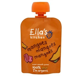 Ella&#39;s Kitchen Organic Smooth Mango Puree Stage 1 70g