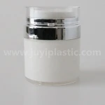 Empty round acrylic airless pump jar  double wall plastic jar face cream container jar 15ml30ml50ml