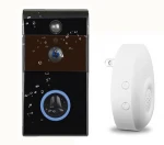 Enxun black rainproof wifi doorbell with indoor bell