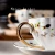 Import European  style ceramic bone china coffee cup saucer set  afternoon tea cup pull flower cup gift box from China