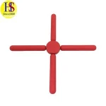 Expandable Anti-Slip & Cross Design Silicone Trivet Table Mat Hot Pads