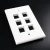 Import Face plate USA type 6port RJ45 wall plate keystone universal faceplate from China