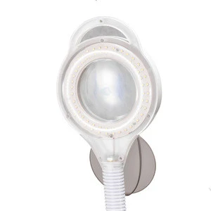 Facial Magnifying Lamp Rolling Floor Stand Adjustable Magnifying Light