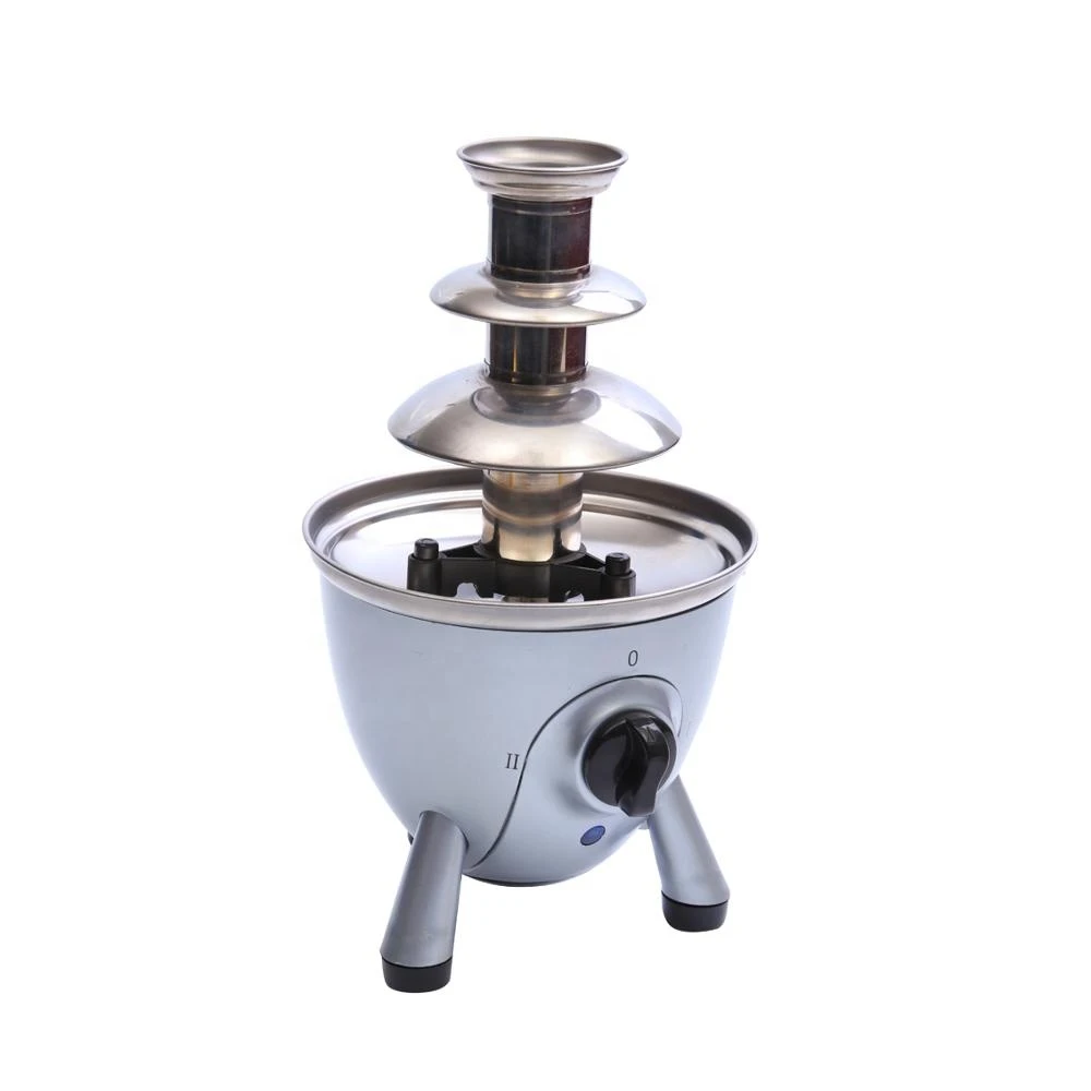 Factory direct electric Stainless Steel Chocolate Fondue Fountain Electric 3 Tier popular Chocolate Fountain machine