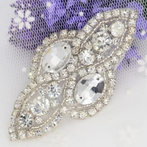 Factory direct rhinestone pearl appliques beaded applique decorate crystal With Wholesale Price