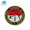 Factory direct sales custom taekwondo stitched border iron backing embroidery patch